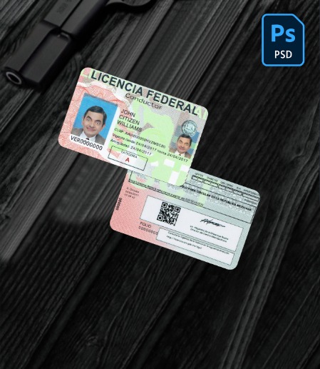 Mexico driving license PSD